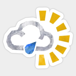 Sunny with showers Sticker